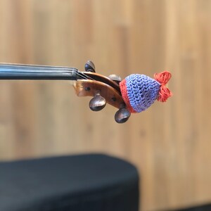 handmade crocheted hat for violin scroll, 100% ultra pima cotton image 2