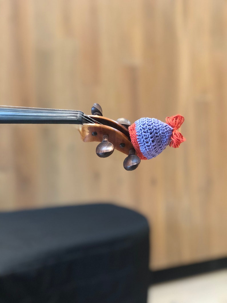 handmade crocheted hat for violin scroll, 100% ultra pima cotton image 2