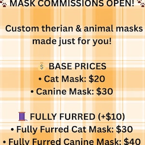 Mask commissions !DM BEFORE BUYING!