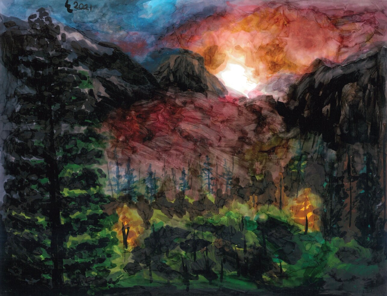 絵画 valley Amazon.com: CANVAS ON DEMAND The Valley of Tears, 1883 Canvas Wall