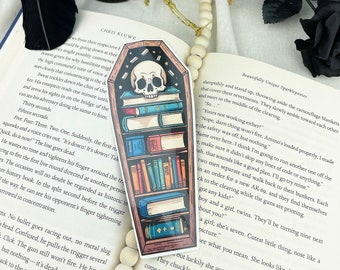Book Coffin Bookmark | Bookish Goth Bookmark | Die Cut |