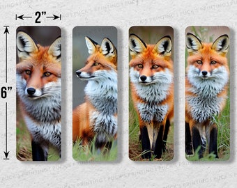 Vibrant Fox Printable Bookmark Set (Digital Download)