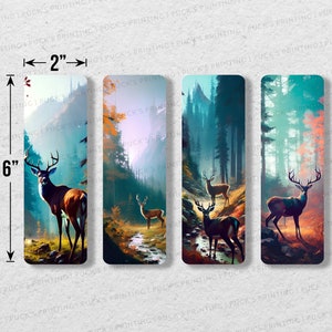 Anime Deer Printable Bookmark Set Of 4 | Printable Bookmarks | Instant Download | Digital Download | Set 2 |