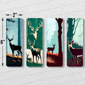 Anime Deer Printable Bookmark Set Of 4 | Printable Bookmarks | Instant Download | Digital Download | Set 1 |