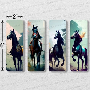 Majestic Horses Printable Bookmark Set Of 4 | Printable Bookmarks | Instant Download | Digital Download |