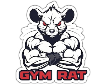 Gym Rat waterdichte sticker | Fitnessruimte sticker |