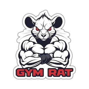 Gym Rat Waterproof Sticker | Fitness Gym Decal |