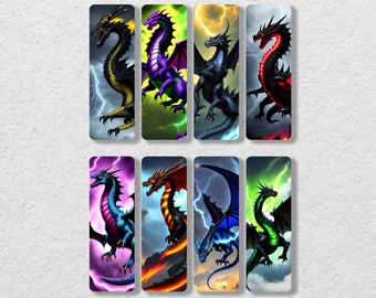Majestic Dragon Bookmarks | Fantasy Art, DND Gift (Digital Download)