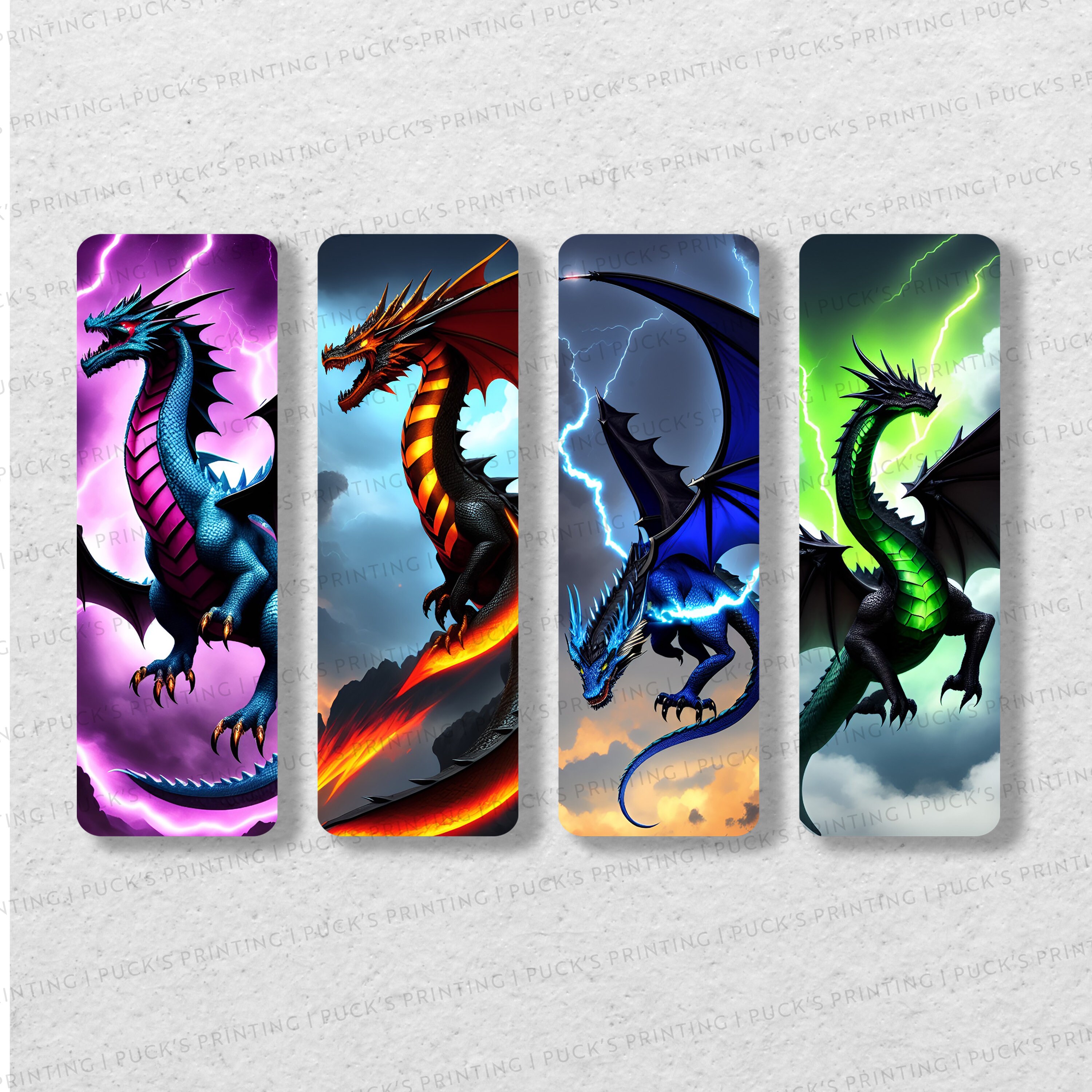 Majestic Dragon Printable Bookmark Set Printable Bookmarks Instant ...