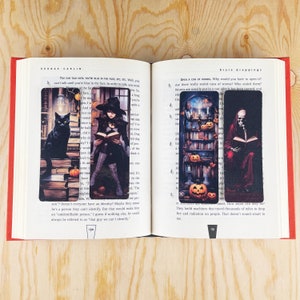 Spooky Readers Bookmark Set | Laminated Die Cut Bookmarks | Halloween Bookmark |