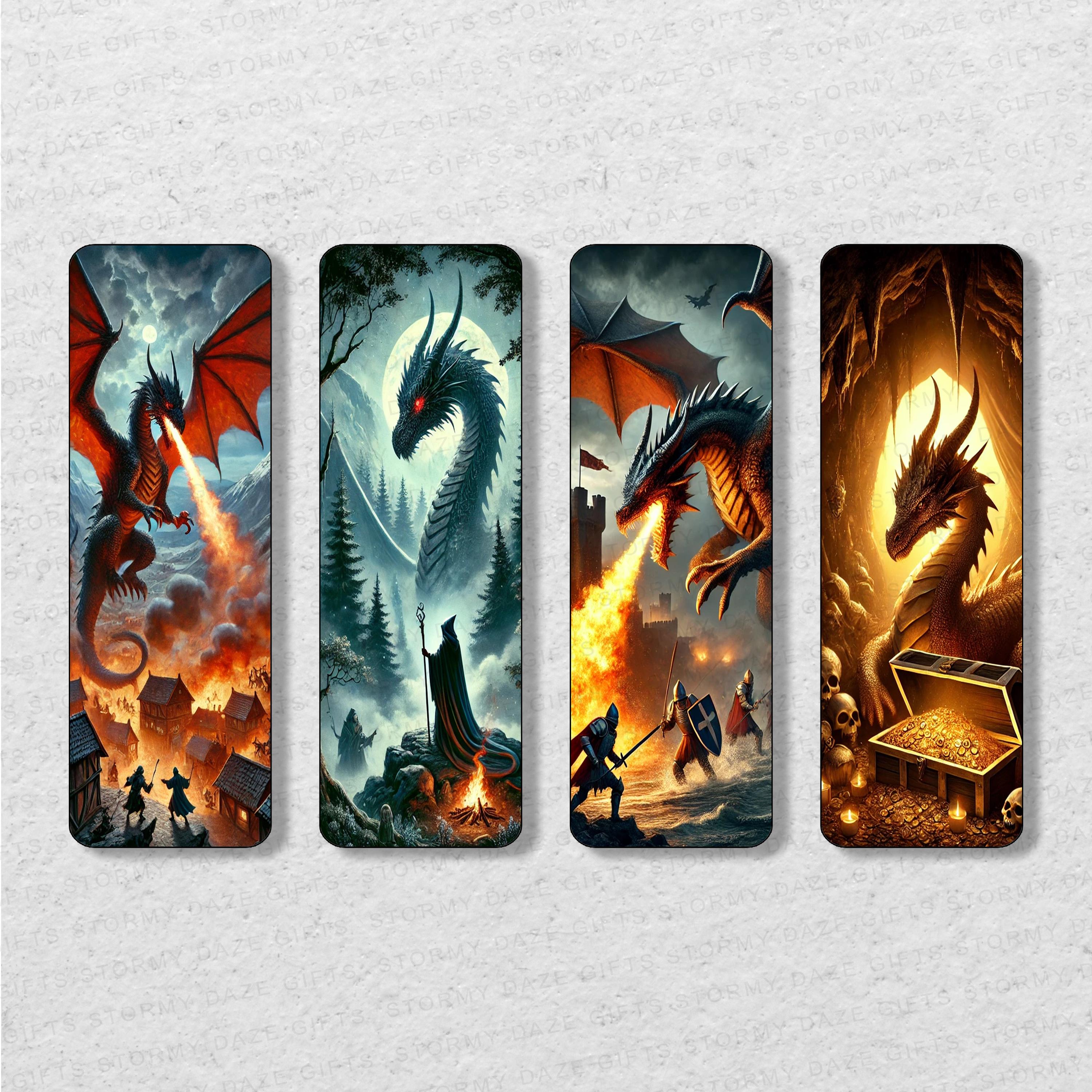 Medieval Dragons Printable Bookmark Set | Printable Bookmarks | Instant ...