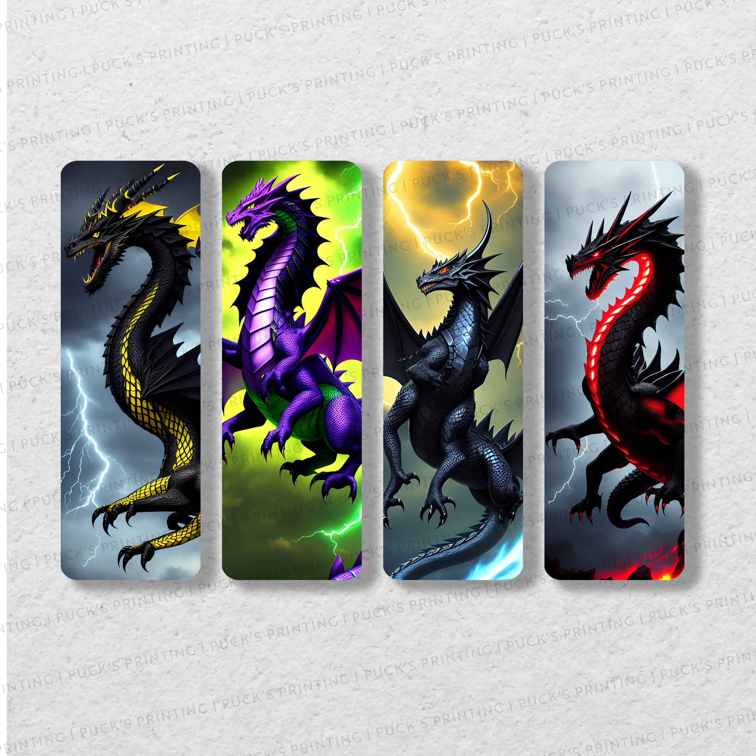 Majestic Dragon Printable Bookmark Set Printable Bookmarks Instant ...