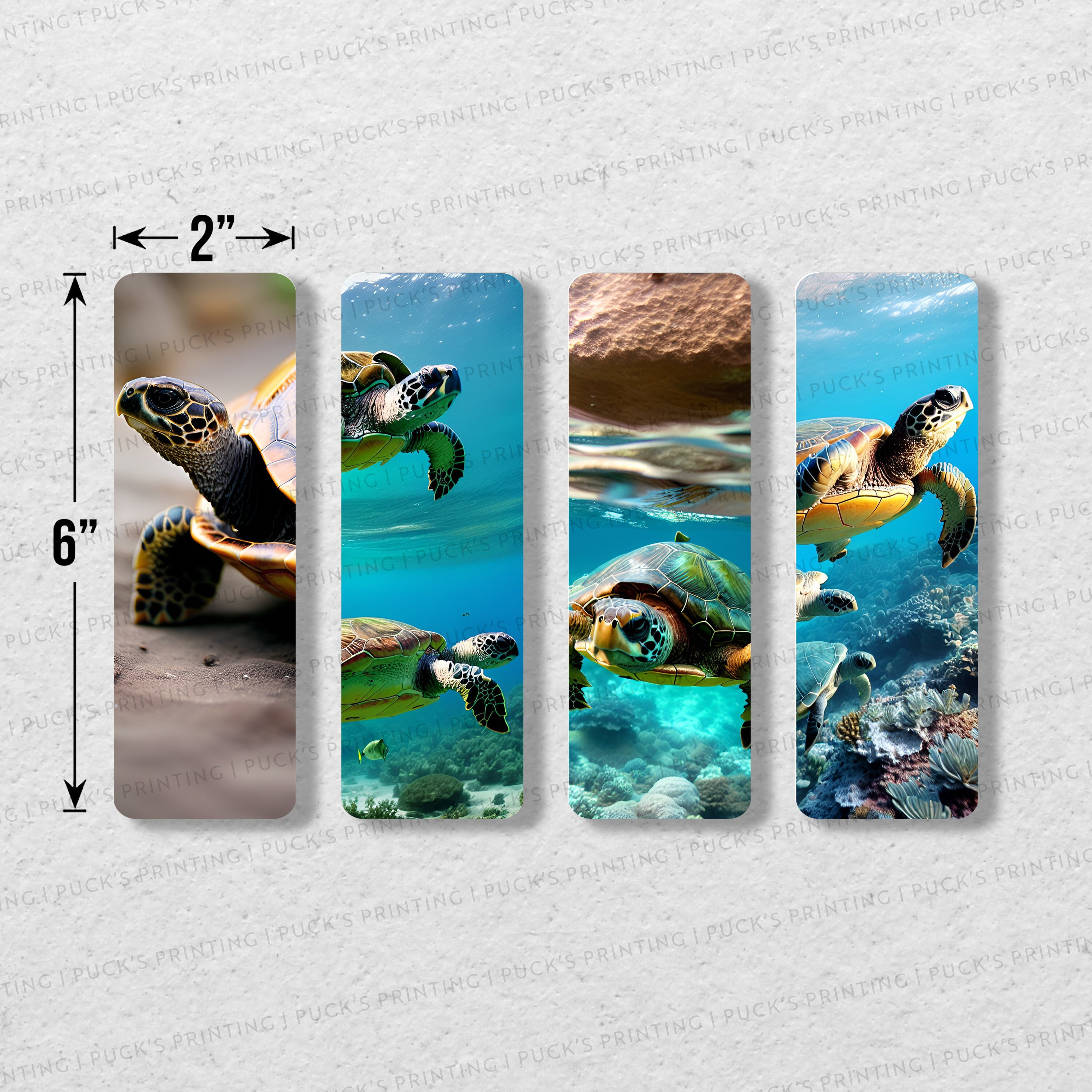Turtle Photos Printable Bookmark Set of 4 Printable - Etsy