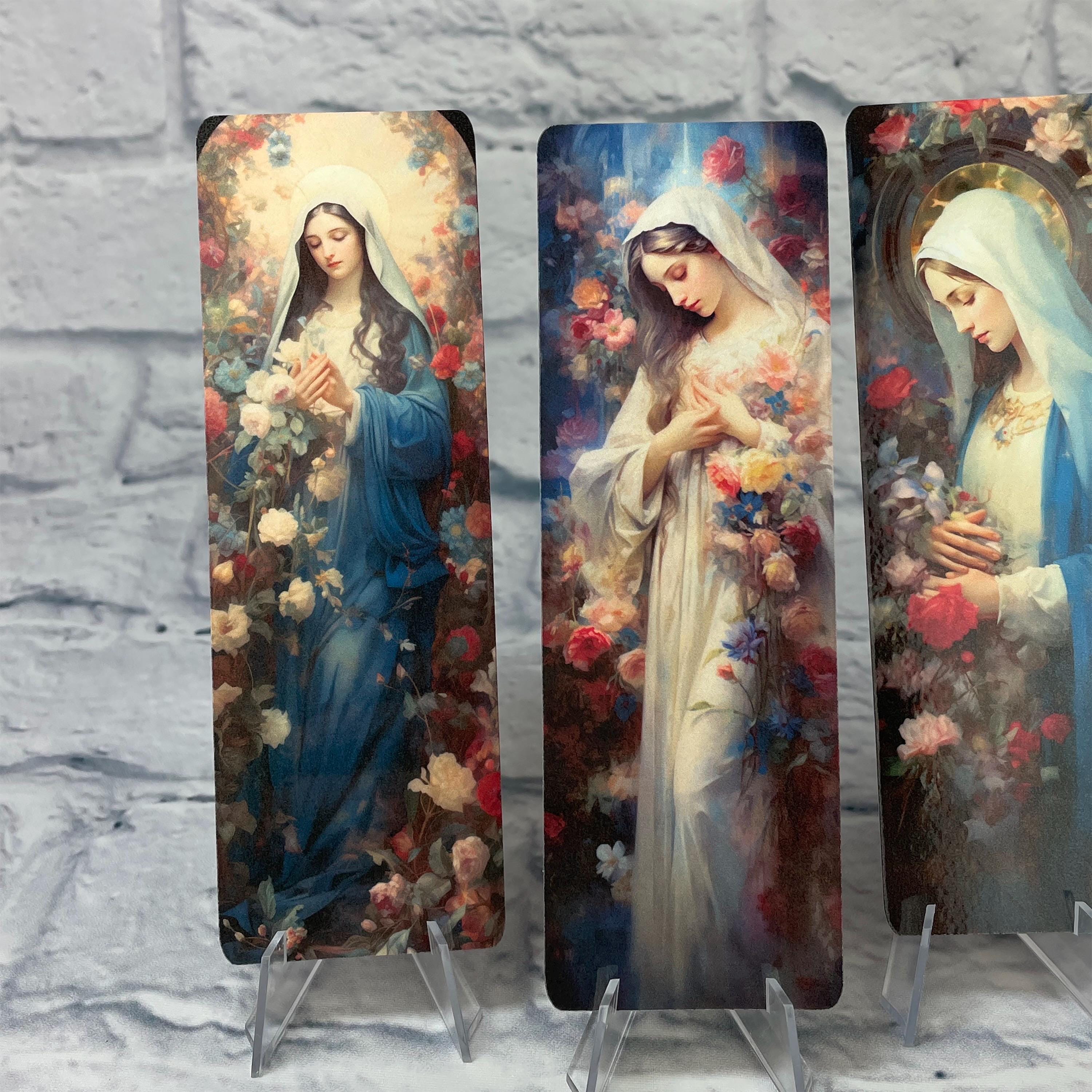 Catholic Virgin Mary Bookmarks | Laminated Die Cut Bookmarks | Bible ...