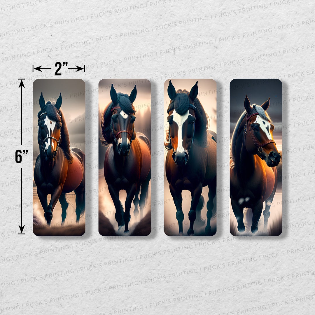 Rustic Horses Printable Bookmark Set of 4 Printable Etsy