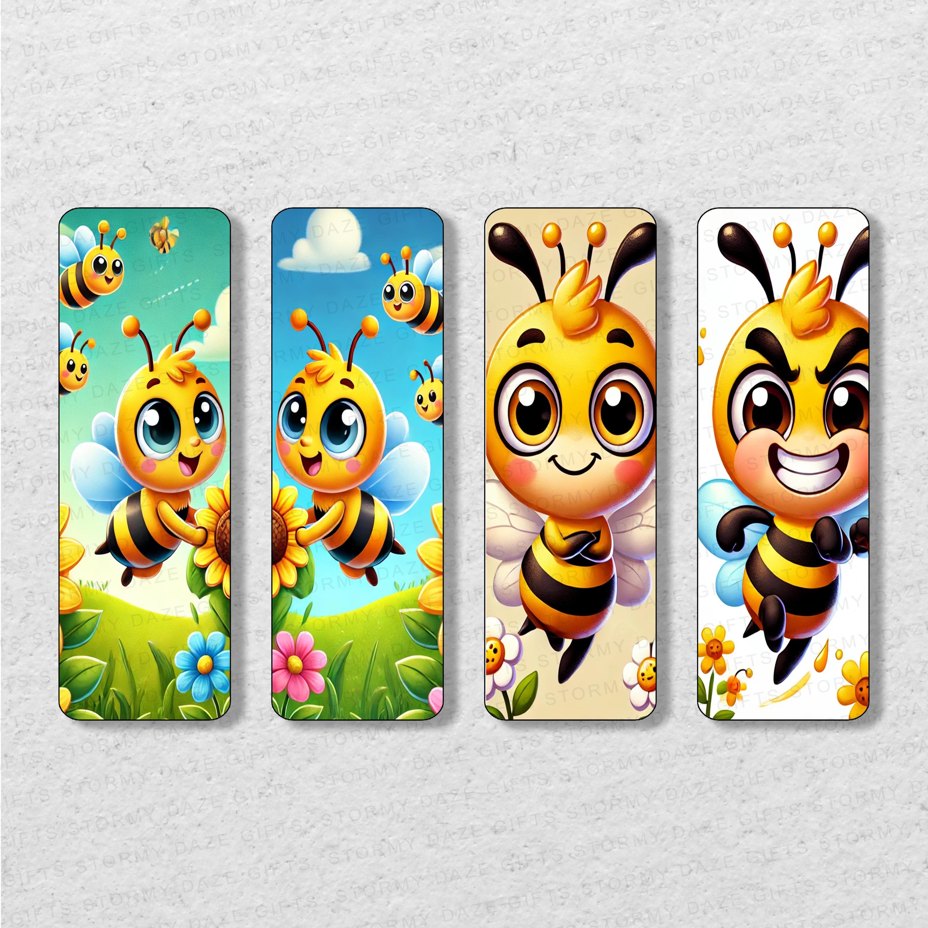 Kids Cartoon Bees Printable Bookmark Set | Printable Bookmarks ...