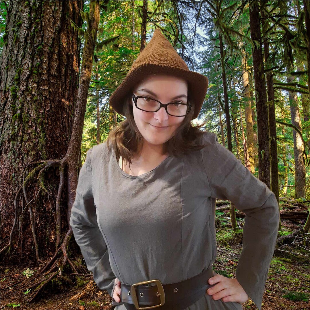 Handmade Brown Sprite Cap / Handmade Witchy Pointed Hat / Wizard ...