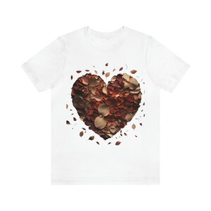 Hartvorm Bloem Unisex Jersey T-shirt met korte mouw