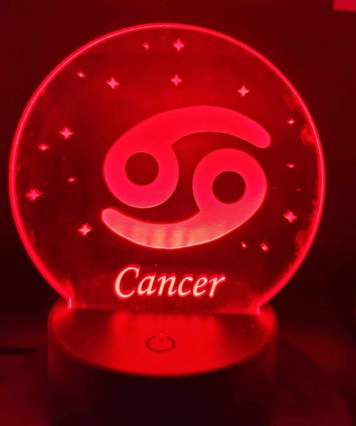 Cancer Zodiac RGB Desk Lamp - Etsy