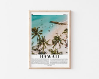 Hawaii Print, Hawaii Wall Art, Travel Poster, Hawaii Poster, Hawaii Photo, Hawaii Art Print, Tropical Decor, Beach Decor, Beach Print