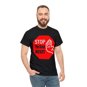 Stop The Great Reset WEF Shirt Klaus Schwab Shirt conspiracy theories tee shirt tin foil hat tee shirt