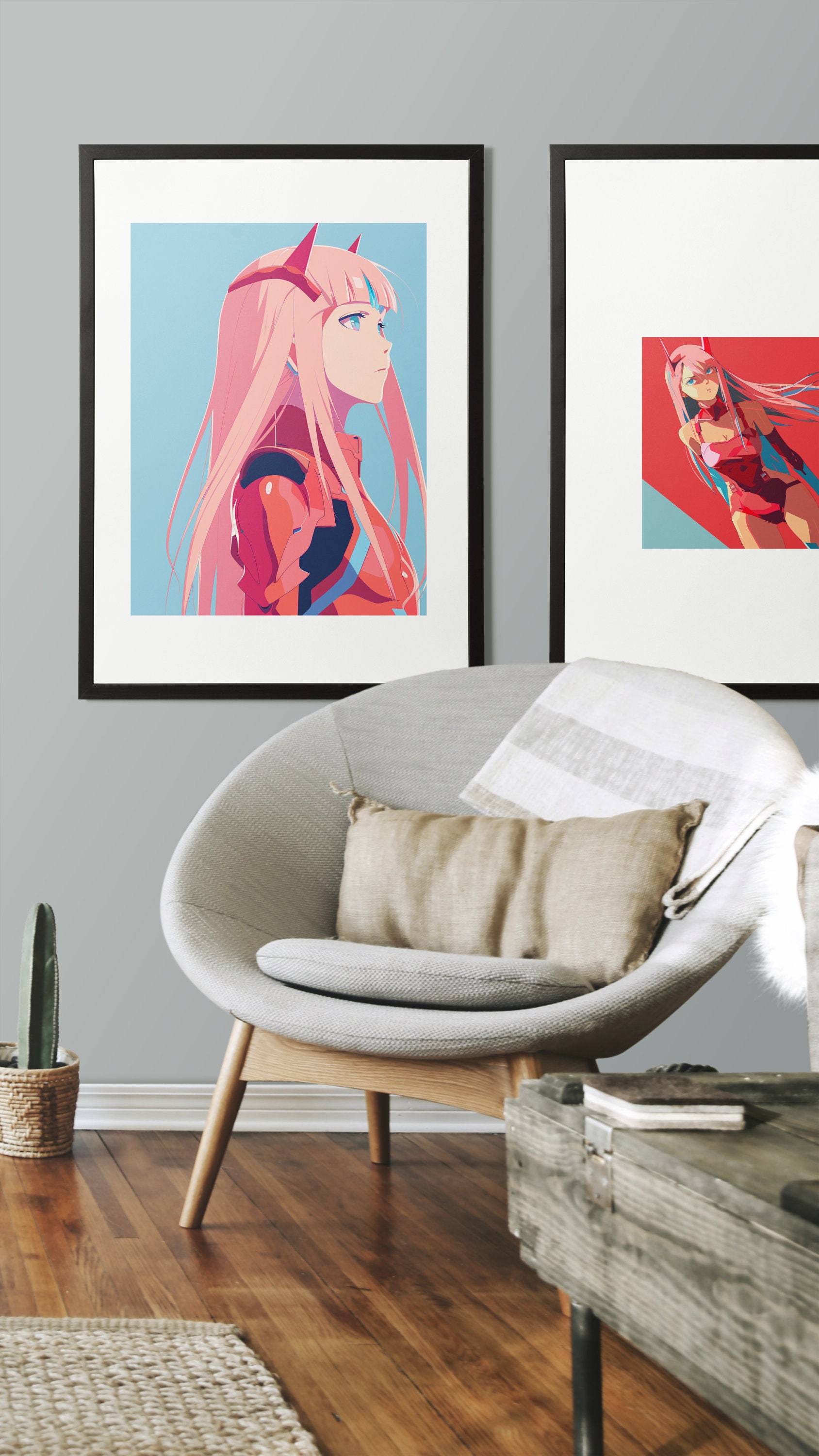Zero Two: Framed Darling in the Franxx Poster Mecha Muse Portrait, the ...