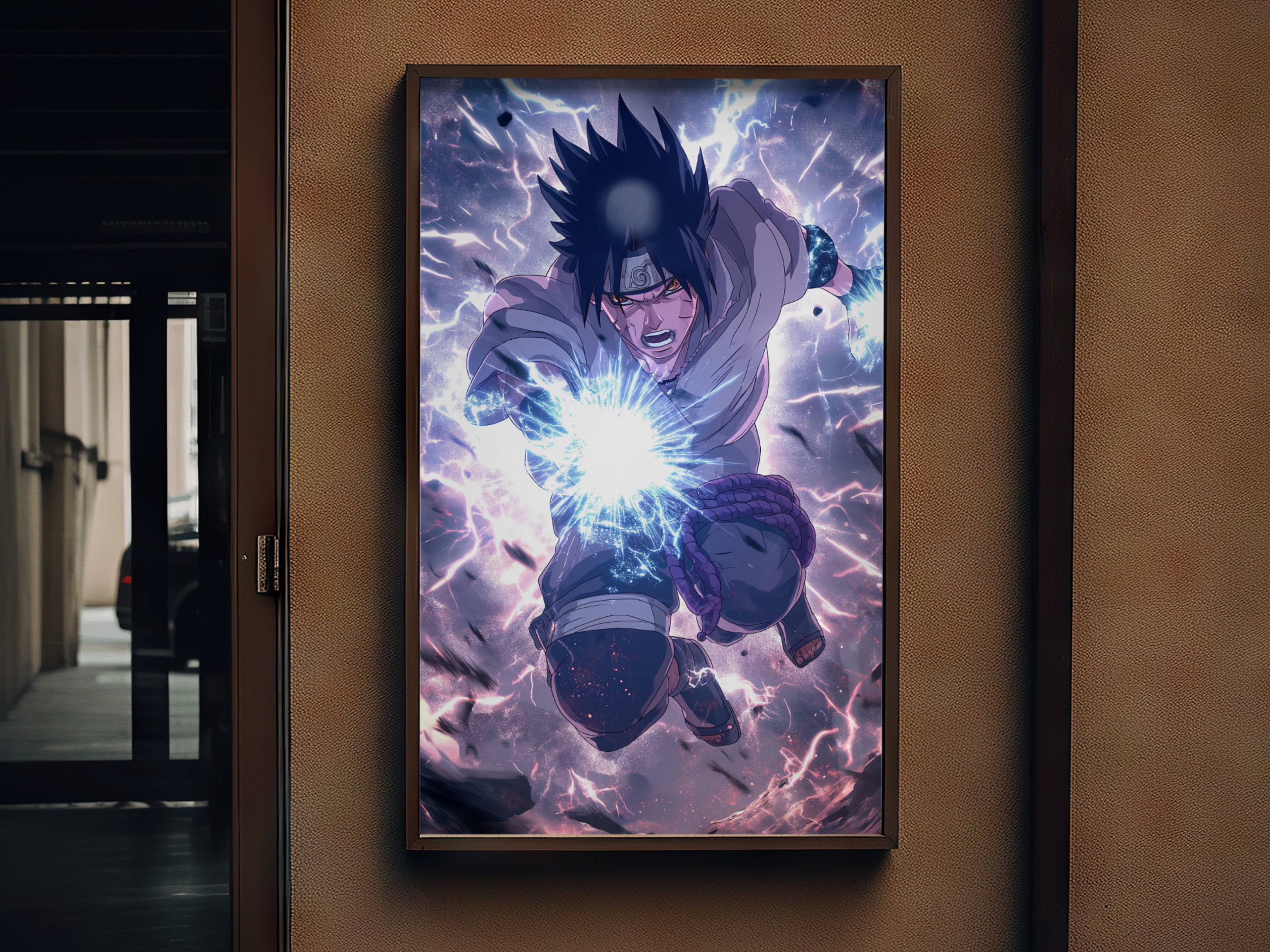 Raging Chidori Sasuke High-resolution Poster, Instant Digital Download ...