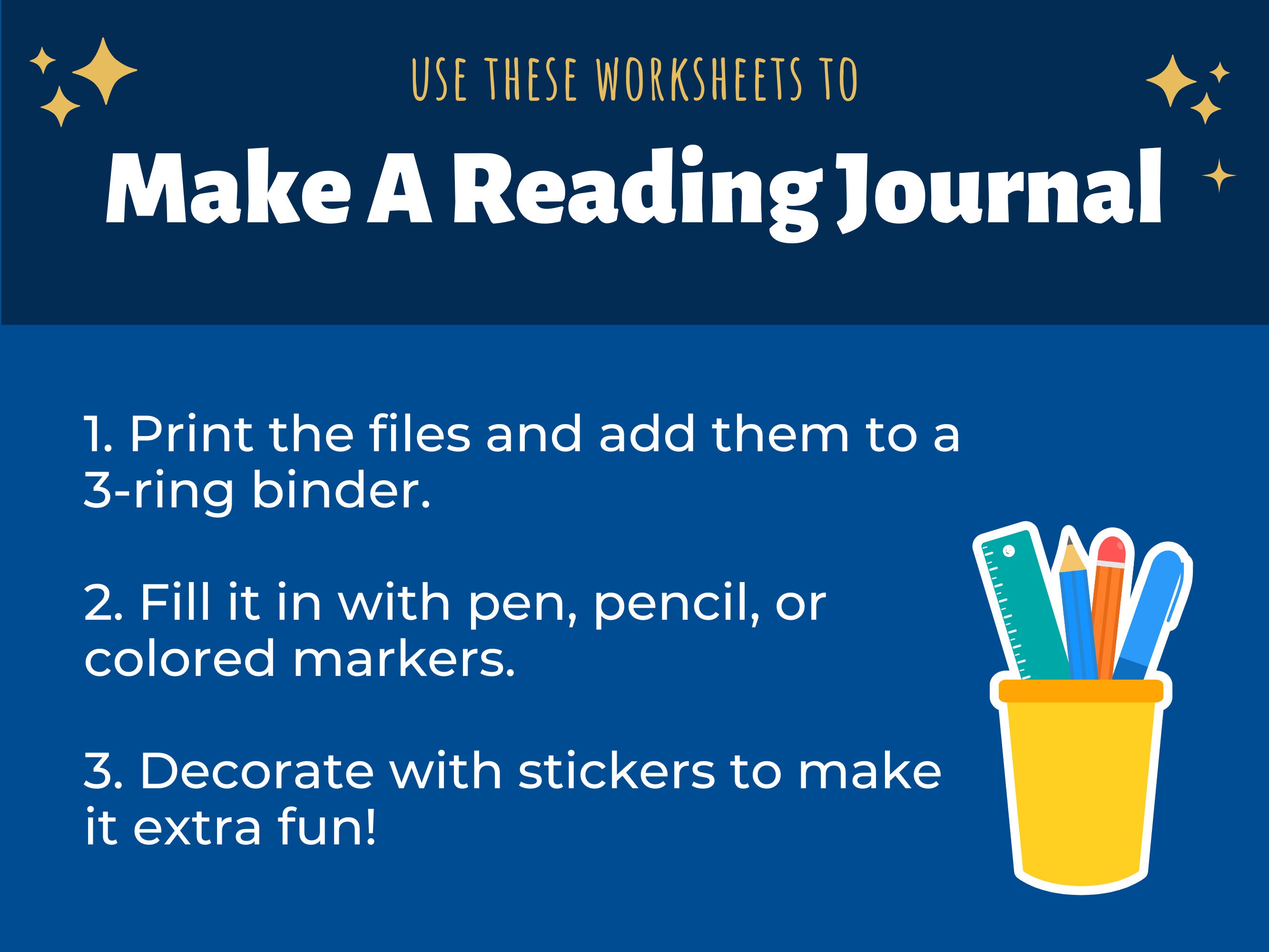 Homeschool Reading Journal Worksheet Bundle Kids Printables Etsy