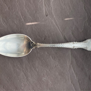 Gorham Antique STERLING Solid Heavy Serving Spoon ENGLISH GADROON Excellent Condition Brightly Polished No Mono