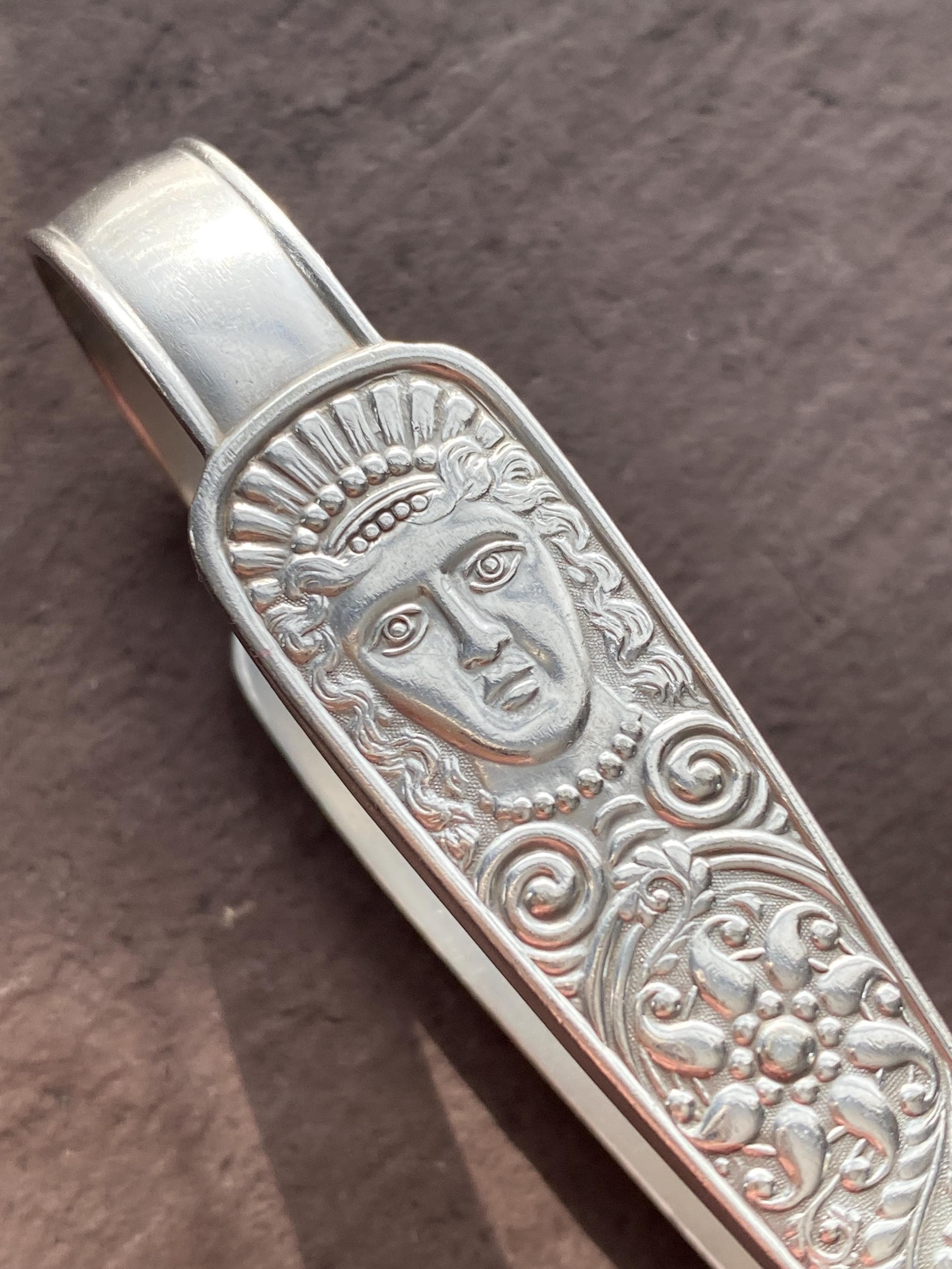 Petite Pince à Glaçons Ancienne - Métal Doré Et Argenté - Élégante Et Vintage