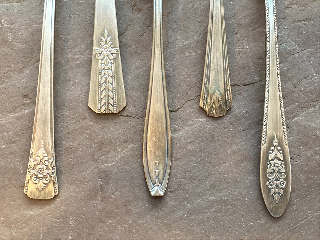 Lot of Antique Silver Plated Spoons Various Makers Marks Etsy