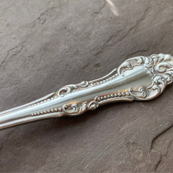 Wm A Rogers A1 CARLTON 1898  Antique Silverplate Cold Meat Fork Serving piece Shabby Chic Great for Vintage Banquet Dinner Wedding Party