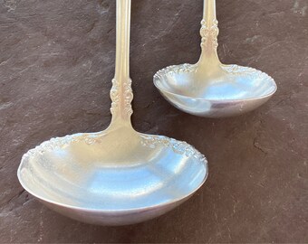 Rogers Bro A1 NEW CENTURY 1898 Antique Silverplate 19th Century Set of 2  Gravy Cream or Ladles Vinatge Serving Utensils Great for Collector