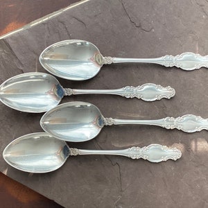 Wm Rogers MELROSE 1898 ANTIQUE Large Silverplate Serving Spoons Excellent Condition Vintage Dinner Tableware No Mono Price Per Piece
