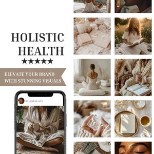 Boho Wellness Stock Images: Holistic Healing & Self-Care Content (Digital Download)