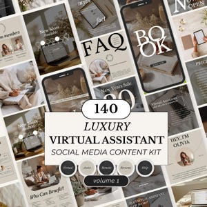 Virtual Assistant Instagram Canva Templates: VA Social Media Bundle (Digital Download)