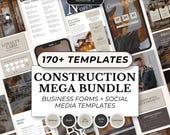 Contractor Templates: Construction Forms & Social Media Bundle (Canva)