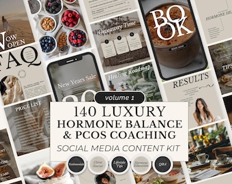 Plantillas para el equilibrio hormonal en el SOP: Kit de marketing en redes sociales