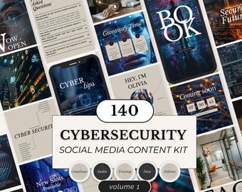 Cybersecurity Instagram Templates: Social Media Posts & Stories (Canva)