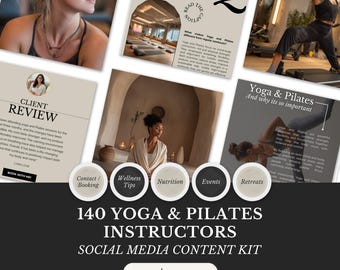 Pilates Yoga Marketing Templates – Editable Social Media Kit for Instructors