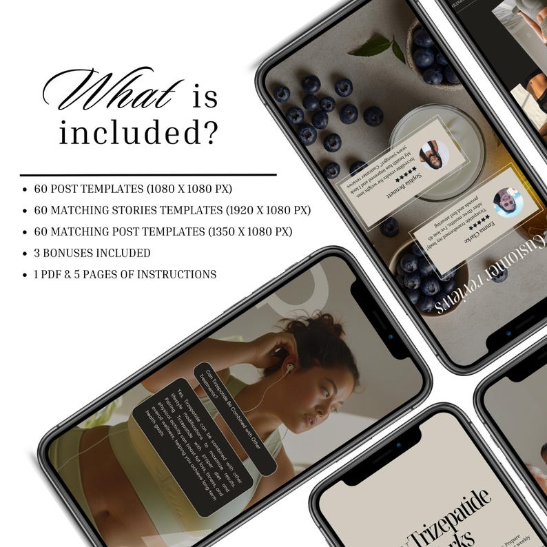 Customizable GLP-1 medication template with before and after layout for medical practices