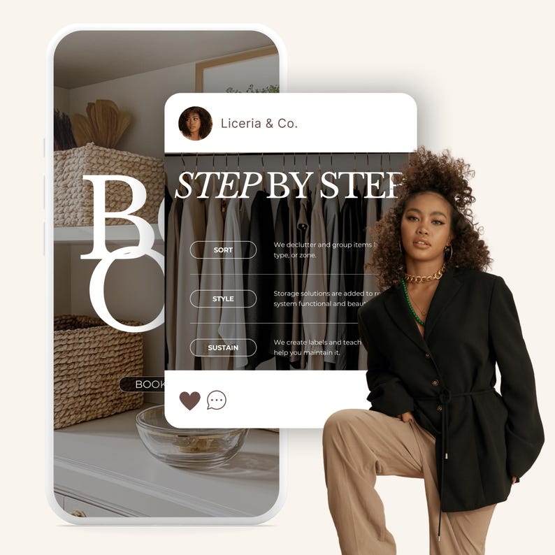 Professional Organizer Templates: Forms, Intake & Social Media Bundle (Canva) image 9