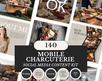 Charcuterie Business Templates: Grazing Table Instagram Posts & Covers (Canva)