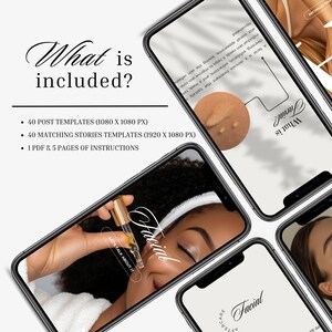 Facial Posts and Instagram Stories, Neutral Canva Templates for Estheticians image 5