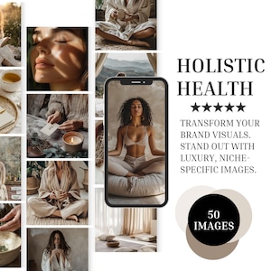 Wellness Stock Photos: Holistic Health Branding Images for Coaches (Canva Compatible Digital Download