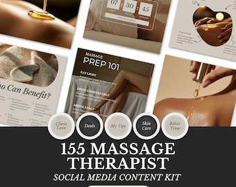Massage Therapy Social Media Kit: Canva Templates, Stock Photos (Digital Download