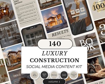 Construction Instagram Templates: Contractor Social Media Posts, Stories & Stock Photos (Canva)