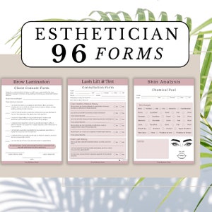 Lot de formulaires pour esthéticienne, Modèles pour esthéticienne, Formulaires de consentement pour le visage, Formulaires de consentement pour esthéticienne