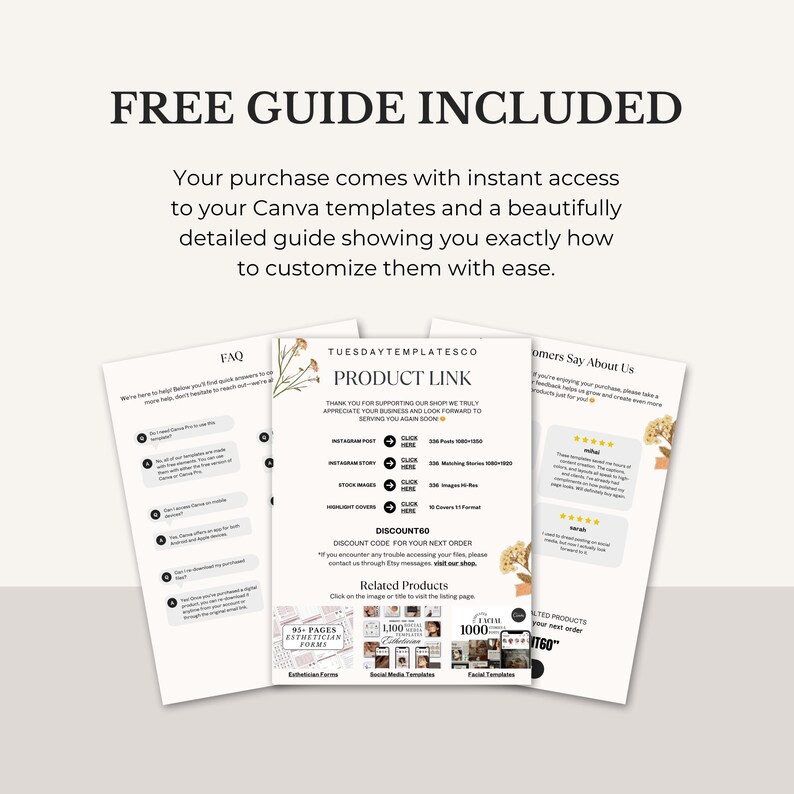 Professional Organizer Templates: Forms, Intake & Social Media Bundle (Canva) image 12