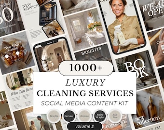 Cleaning Service Instagram Templates | Cleaning Business Canva Bundle